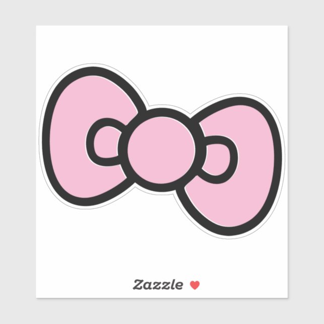 Sticker Jolie fête d'anniversaire à ruban rose fantaisiste (Feuille)