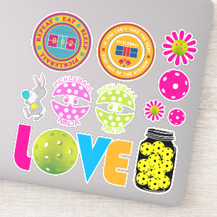 Sticker Jolie feuille autocollante de pickleball 003, gran