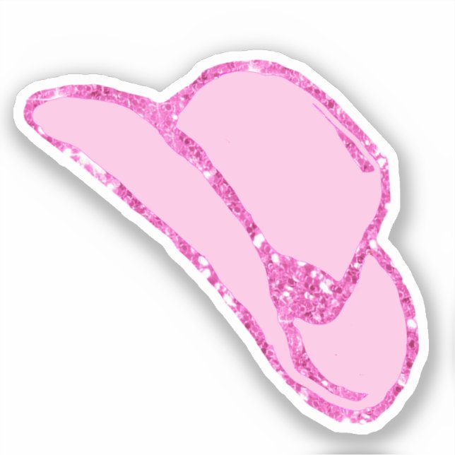 Sticker Jolie fille rose Parties scintillant Casquette (Recto)