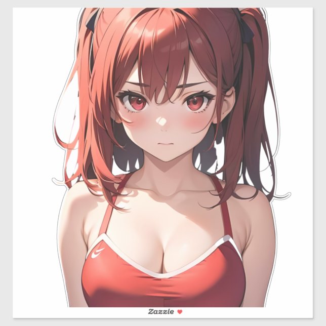 Sticker Jolie Gym Anime Girl, Yasutake Kohaku (Feuille)
