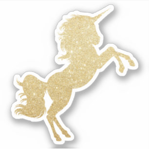Sticker Jolie licorne moderne élégante de parties