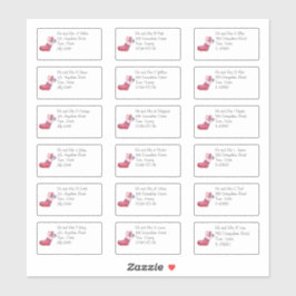 Sticker Jolie réserve de Noël Nom et adresse individuels