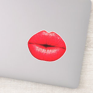 Sticker Jolie rouge lèvres rouge rouge rouge pop art