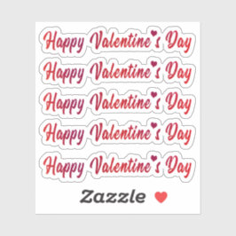 Sticker Jolie typographie Heureuse Sainte-Valentin