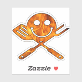 Sticker Jolly roger barbecue toxique