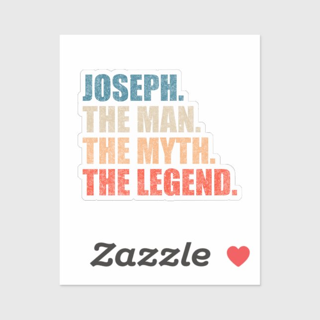 Sticker Joseph L'Homme Le Mythe La Légende (Feuille)