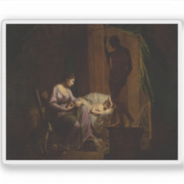 Sticker Joseph Wright de Derby : Penelope démêlant son web