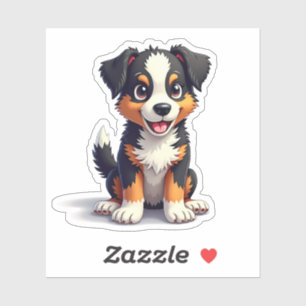 Sticker Jouer Australian Shepherd Pup, 3D gentil Charme,