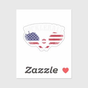 Sticker Joueur de basket-ball américain Vintage Pickle Bal