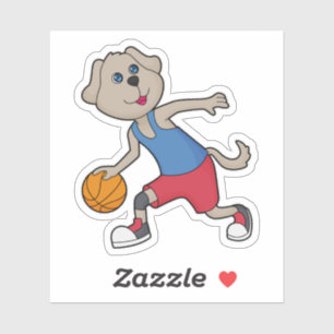 Sticker Joueur de basket-ball de chien
