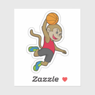 Sticker Joueur de basket-ball singe