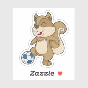 Sticker Joueur de football d'écureuil