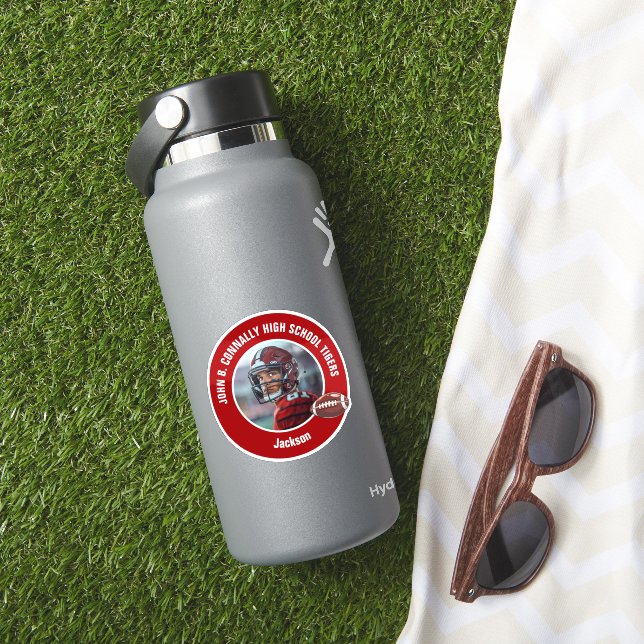 Sticker Joueur de football du lycée rouge (HydroFlask Insitu)