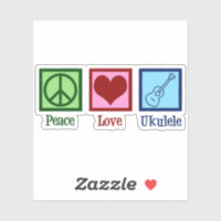 Joueur de Peace Love Ukulele