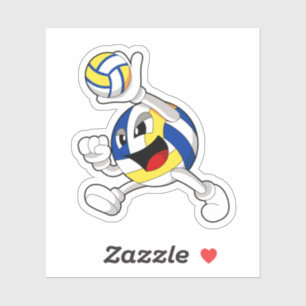 Sticker Joueur de volley-ball avec volley-ball