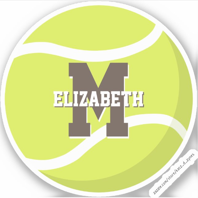 Sticker joueuse de tennis pour filles personnalisées (Devant)