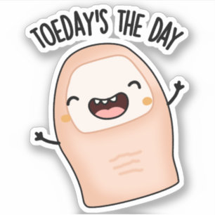 Sticker Jour d'aujourd'hui Le Jour Drôle Jeu d'orteils