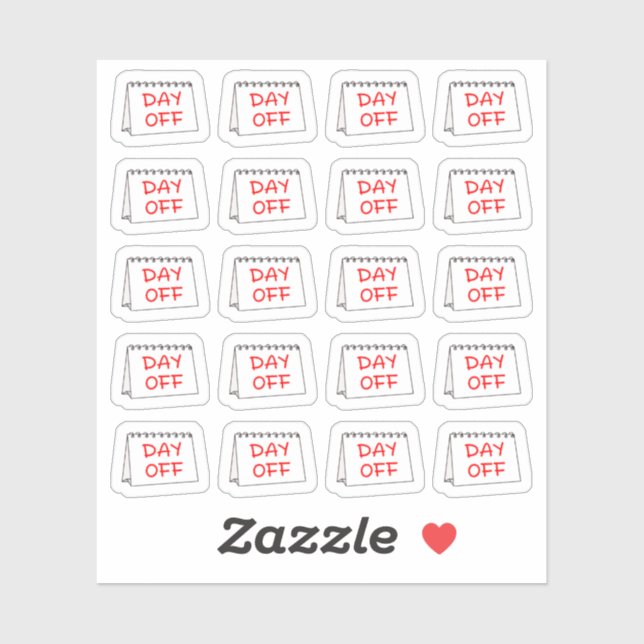 Sticker Jour de congé Pas de travail Détendez-vous Calendr (Feuille)