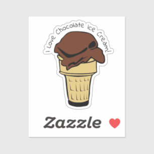 Sticker Jour de la crème glacée au chocolat
