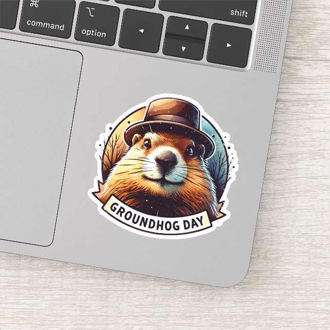 Sticker Jour de la marmotte, jour de la marmotte (Détail)