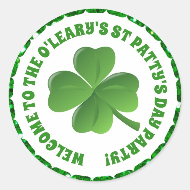 Sticker Jour de la Saint Patrick personnalisé (Devant)