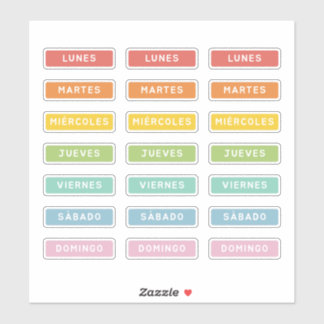 Sticker Jour de la semaine (espagnol)