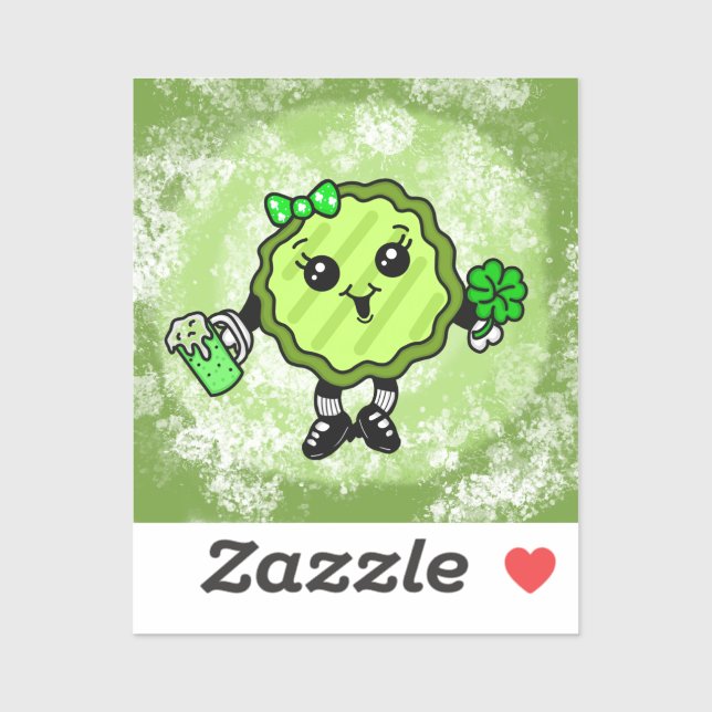 Sticker Jour de la St Patrick Pickle | Vacances (Feuille)