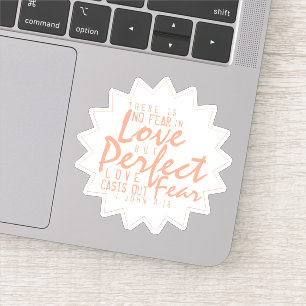 Sticker Jour des Valentins Bible Verse : 1 Jean 4:18
