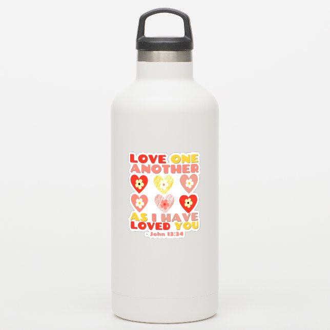 Sticker Jour des Valentins Bible Verse : Jean 12:34 (Gourde)