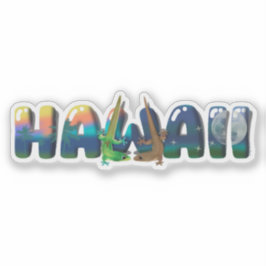 STICKER JOUR ET NUIT HAWAII GECKOS