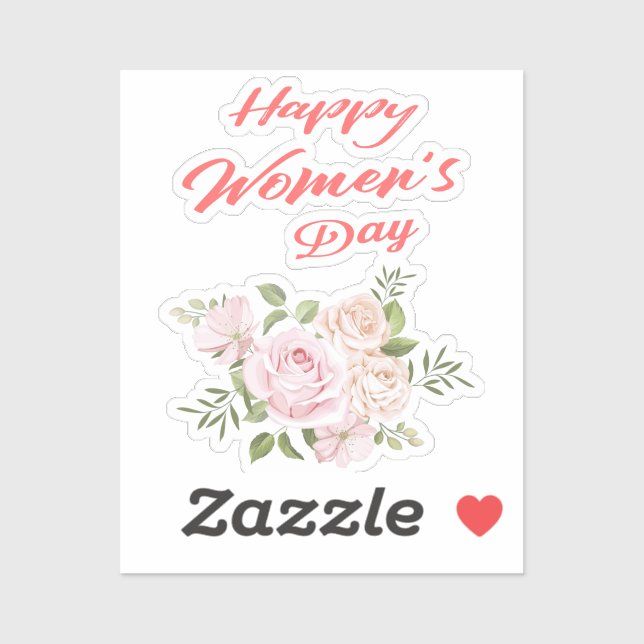 Sticker Journée des femmes heureuses (Feuille)