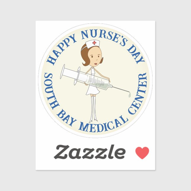 Sticker Journée des infirmières de l'établissement Médical (Feuille)