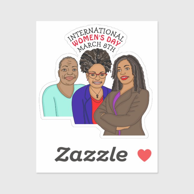 Sticker Journée internationale de la femme - 8 mars (Feuille)