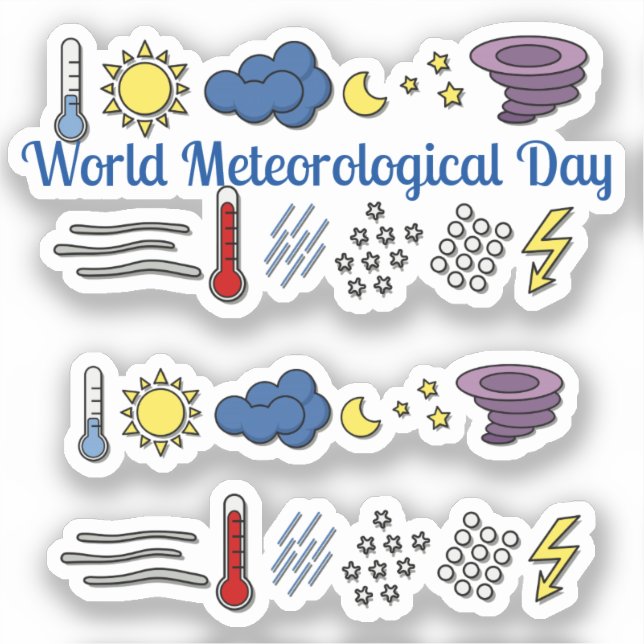 Sticker Journée météorologique mondiale (Recto)