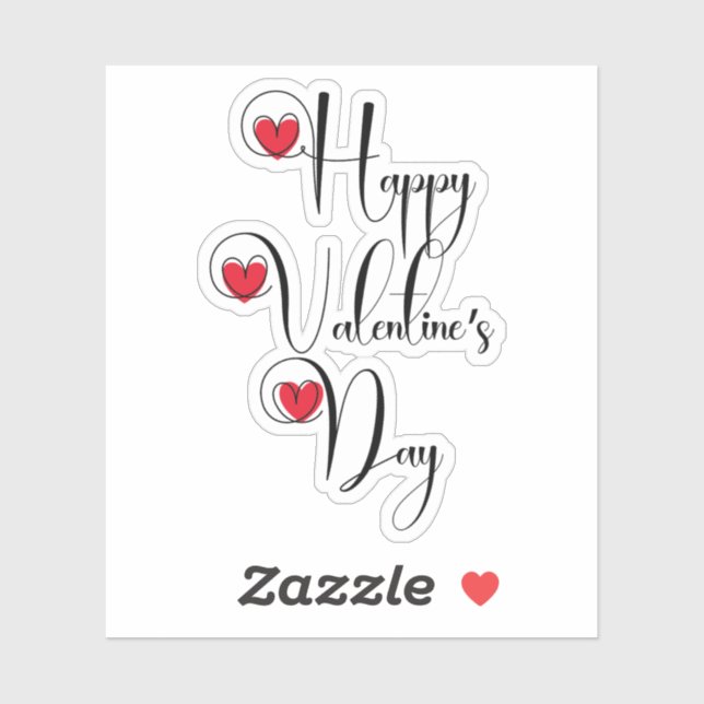 Sticker Joyeuse Saint-Valentin (Feuille)