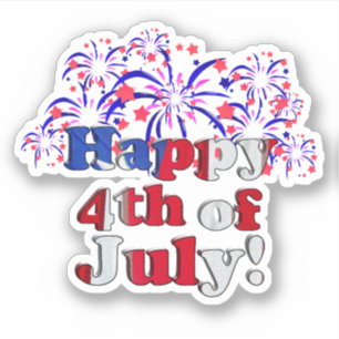 Sticker Joyeux 4 juillet * Fête de l'Indépendance