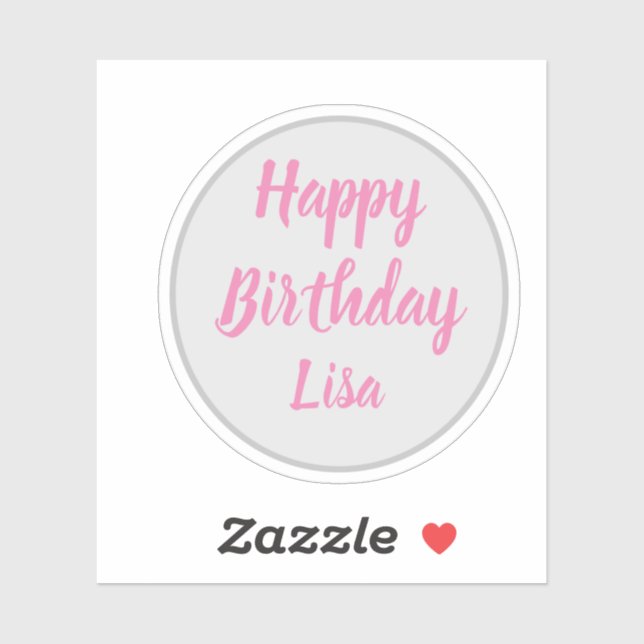 Sticker Joyeux anniversaire Lisa (Feuille)