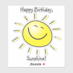 Sticker Joyeux anniversaire, soleil !Autocollant