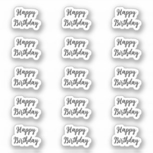 Sticker Joyeux Anniversaire Texte Personnalisé Couleur Noi
