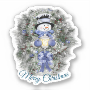 Sticker Joyeux bonhomme de neige