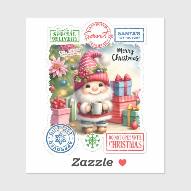 Sticker Joyeux Elf Christmas (Feuille)