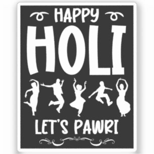 Sticker Joyeux Holi Faisons de Pawri Hindu Holi Festival C