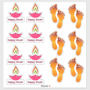 Sticker Joyeux jeu d'autocollants Diwali