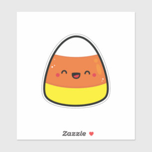 Sticker Joyeux Kawaii Candy Corn pour Halloween