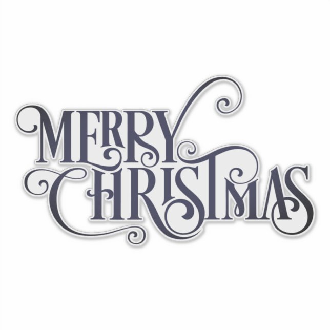 Sticker Joyeux Noël classique (Devant)