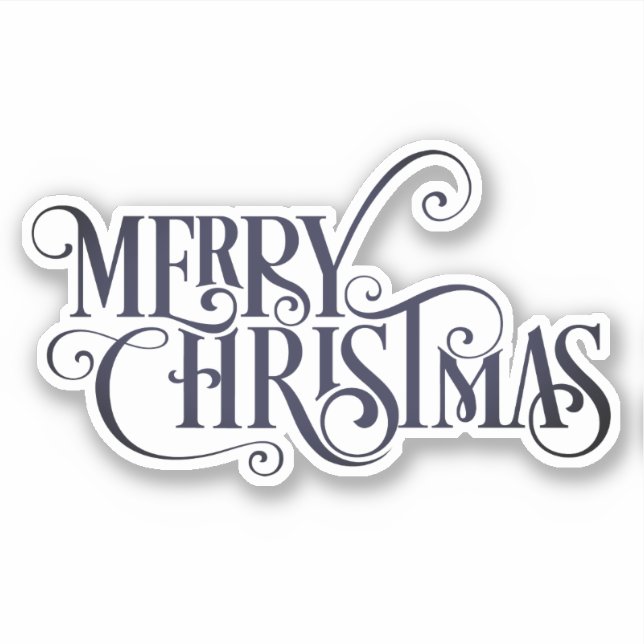 Sticker Joyeux Noël classique (Devant)