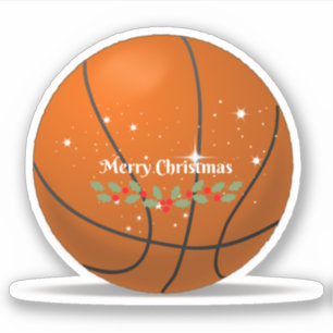 Sticker Joyeux Noël, conception de vacances de basket
