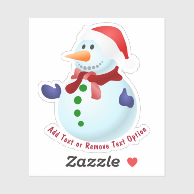 Sticker Joyeux Noël de Snowman (Feuille)
