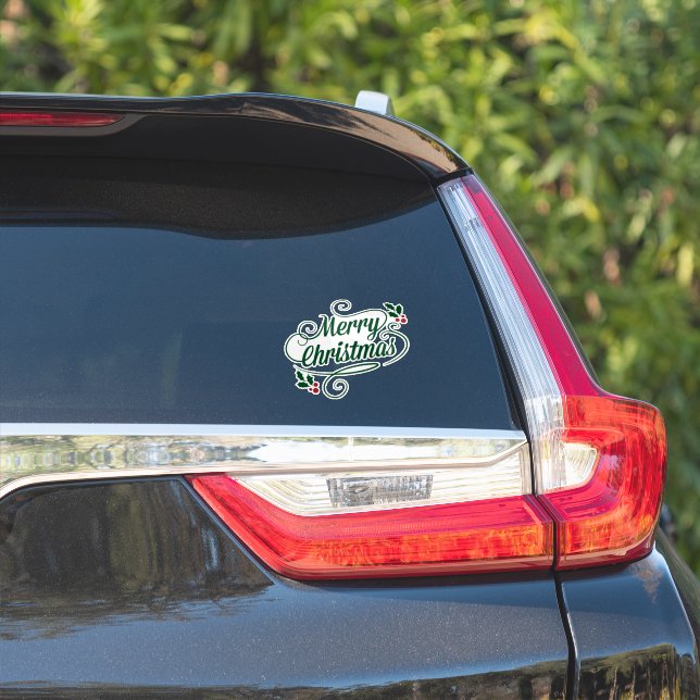 Sticker Joyeux Noël design de vacances populaire (Côté voiture)