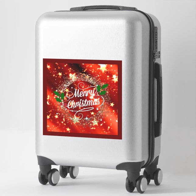 Sticker Joyeux Noël étincelant et brillant (Sur valise)
